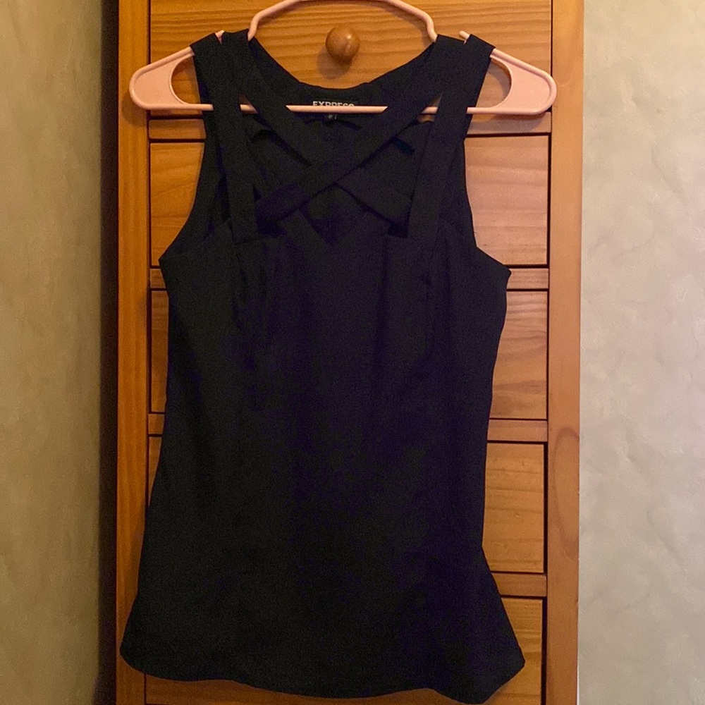 Black crisscross blouse